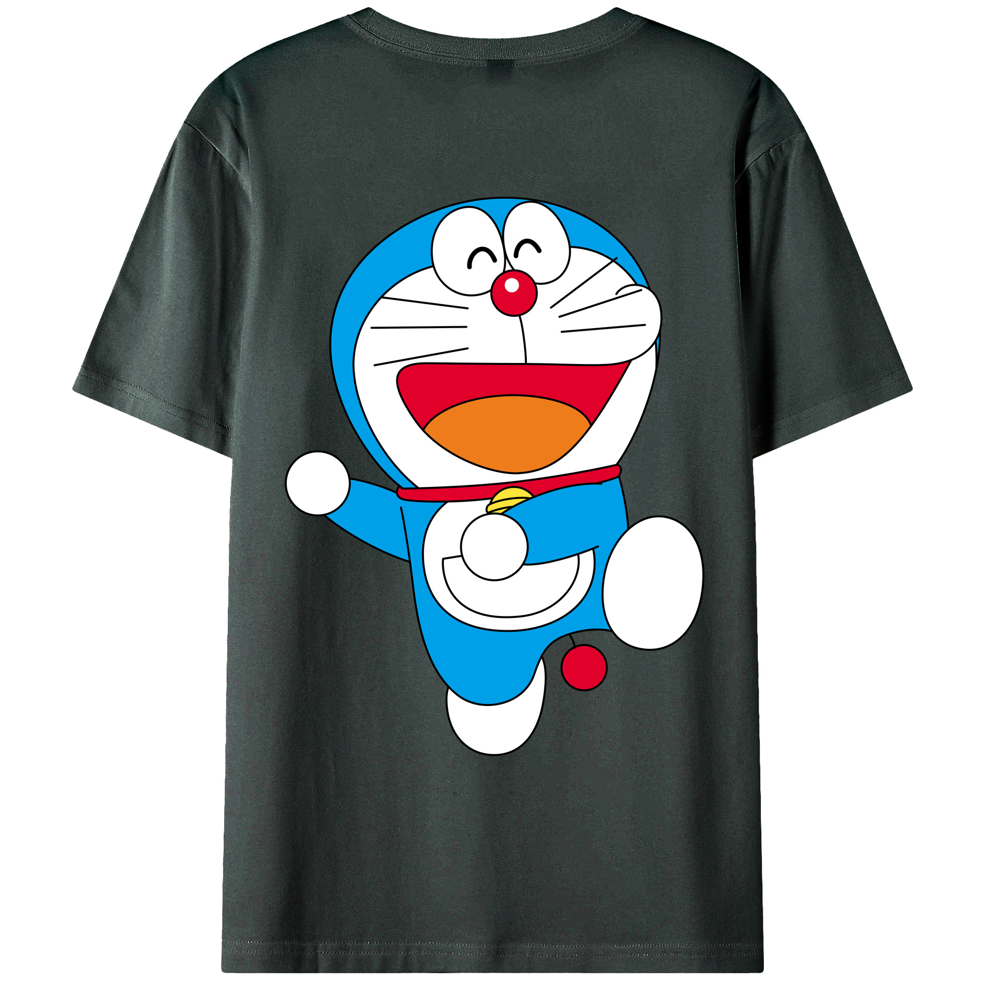 （画像用） ドラえもん Doraemon 綿100％ メンズ半袖Tシャツ（バックプリント） 通気性
